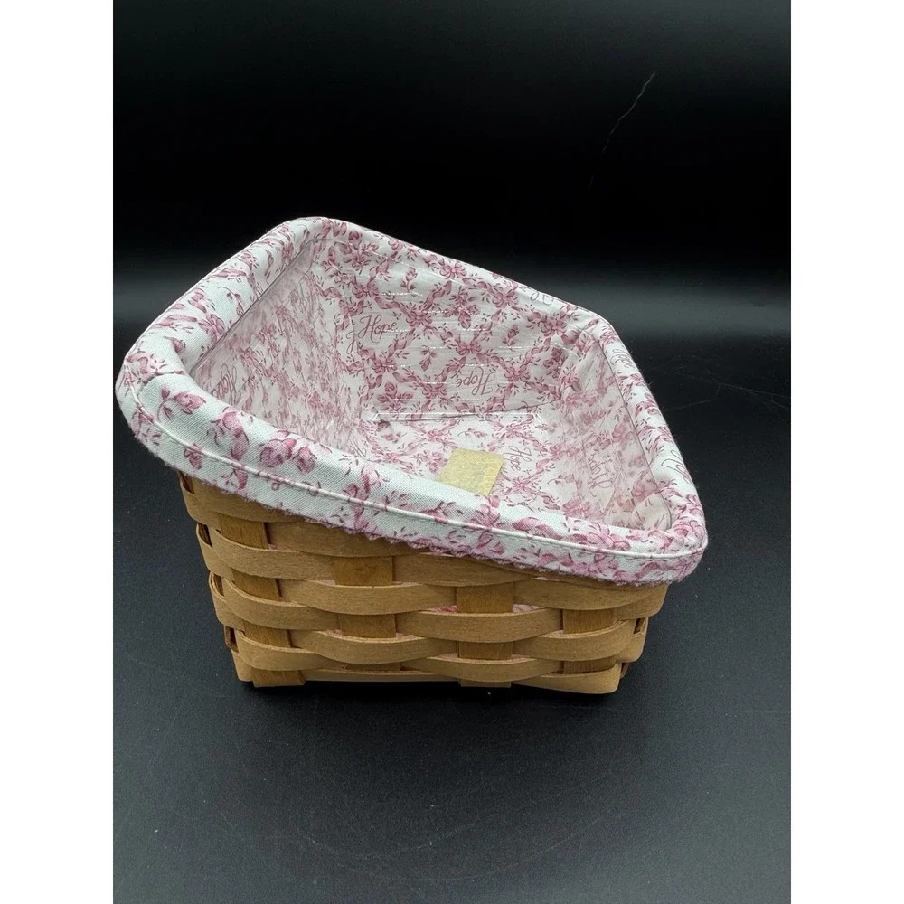 🧺💗 Longaberger 2009 Horizon of Hope Basket – w/ Liner & Protector 💗🧺
